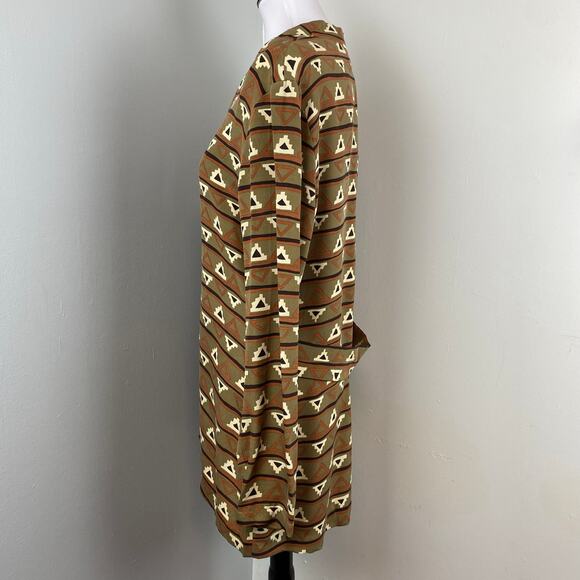 Via Seta Vintage Silk Southwest Button Down Long Sleeve Tunic Top Large - Picture 5 of 7